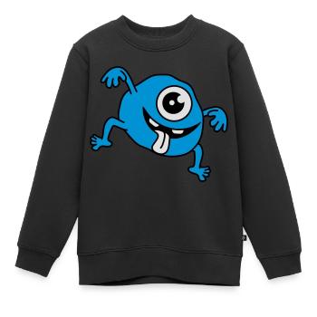 Funny Monster - Sweat Premium enfant bio - noir - Devant - AI Model Kid Female (0cm)