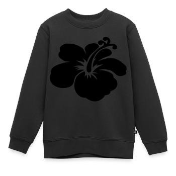 hibiscus - Sweat Premium enfant bio - noir - Devant - AI Model Kid Female (0cm)