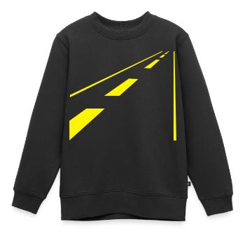 road / Straße (1c) - Kinder Premium Organic Sweatshirt - Schwarz - Vorne - AI Model Kid Female (0cm)