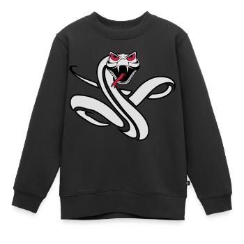 Serpent cool dangereux mal - Sweat Premium enfant bio - noir - Devant - AI Model Kid Female (0cm)