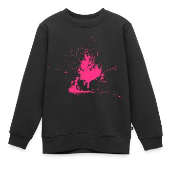 Farbklecks - Kinder Premium Organic Sweatshirt - Schwarz - Vorne - AI Model Kid Female (0cm)