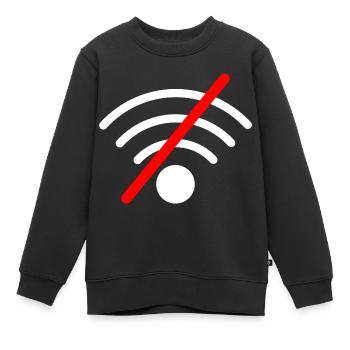 Wlan Wifi Symbol - Kinder Premium Organic Sweatshirt - Schwarz - Vorne - AI Model Kid Female (0cm)