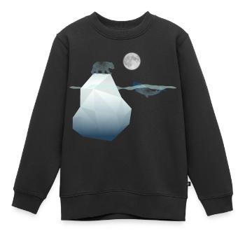 L’Arctique - Sweat Premium enfant bio - noir - Devant - AI Model Kid Female (0cm)