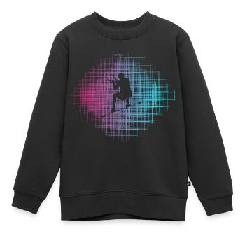 Cerf-volant - Sweat Premium enfant bio - noir - Devant - AI Model Kid Female (0cm)