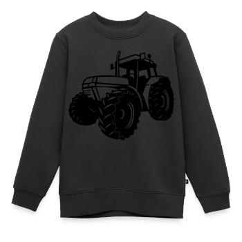 tracteur 001 - Sweat Premium enfant bio - noir - Devant - AI Model Kid Female (0cm)