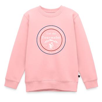 Col du Tourmalet - Kinder Premium Organic Sweatshirt - Rosa - Vorne - AI Model Kid Female (0cm)