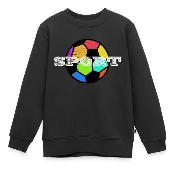 Sport - Sweat Premium enfant bio - noir - Devant - AI Model Kid Female (0cm)