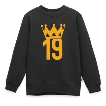 Liverpool - Champions 2019/20 - Nummer 19 König - Kinder Premium Organic Sweatshirt - Schwarz - Vorne - AI Model Kid Female (0cm)