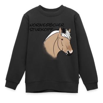Norwegischer Sturkopf - Kinder Premium Organic Sweatshirt - Schwarz - Vorne - AI Model Kid Female (0cm)