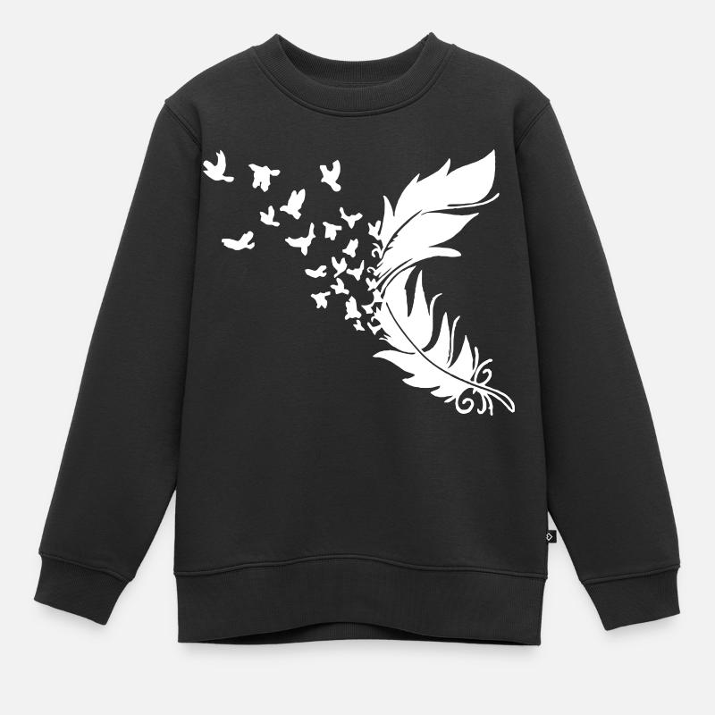 Plume - Sweat Premium enfant bio - noir
