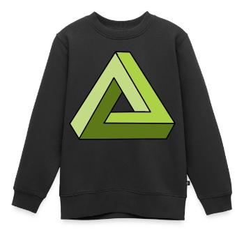 infinity infini triangle cool cadeau - Sweat Premium enfant bio - noir - Devant - AI Model Kid Female (0cm)