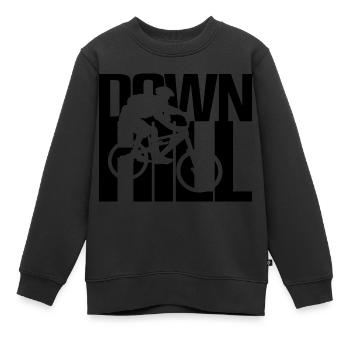 Downhill - Kinder Premium Organic Sweatshirt - Schwarz - Vorne - AI Model Kid Female (0cm)
