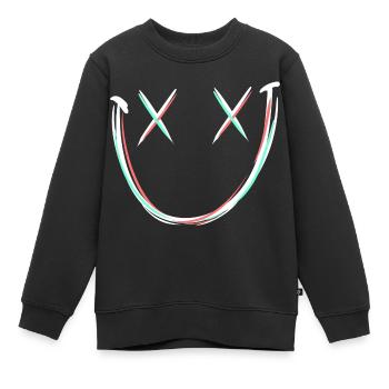 Smile mit X Augen - Kinder Premium Organic Sweatshirt - Schwarz - Vorne - AI Model Kid Female (0cm)