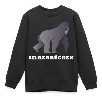 Silberrücken | Gorilla - Kinder Premium Organic Sweatshirt - Schwarz - Vorne - AI Model Kid Female (0cm)