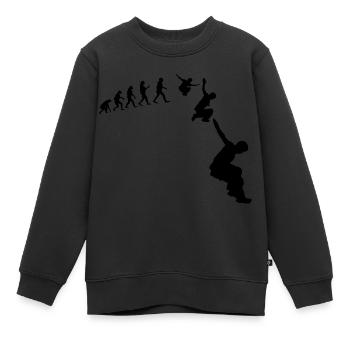 Evolution Parkour Sports extrêmes - Sweat Premium enfant bio - noir - Devant - AI Model Kid Female (0cm)