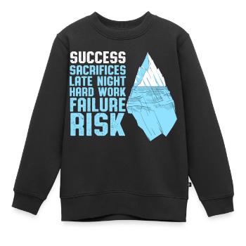 Success is Erfolg Eisberg - Kinder Premium Organic Sweatshirt - Schwarz - Vorne - AI Model Kid Female (0cm)