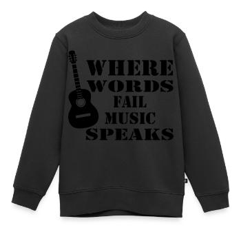 Rock and Roll Rock Music - Kinder Premium Organic Sweatshirt - Schwarz - Vorne - AI Model Kid Female (0cm)