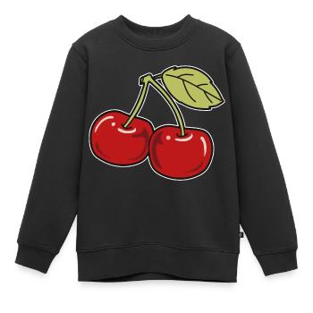 Cerise - Sweat Premium enfant bio - noir - Devant - AI Model Kid Female (0cm)