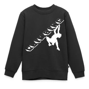 Climbing - Kinder Premium Organic Sweatshirt - Schwarz - Vorne - AI Model Kid Female (0cm)
