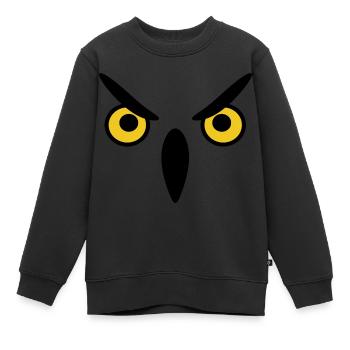 Eule eule eule - Kinder Premium Organic Sweatshirt - Schwarz - Vorne - AI Model Kid Female (0cm)