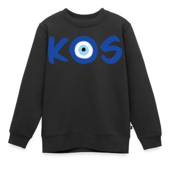 Nazar - Kos - Sweat Premium enfant bio - noir - Devant - AI Model Kid Female (0cm)