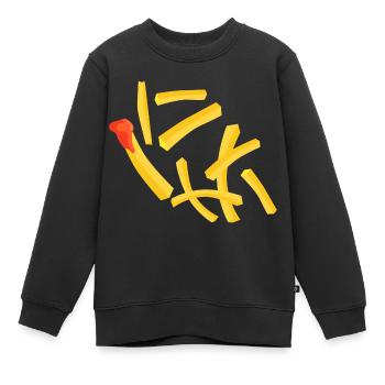 Pommes mit Ketchup - Kinder Premium Organic Sweatshirt - Schwarz - Vorne - AI Model Kid Female (0cm)