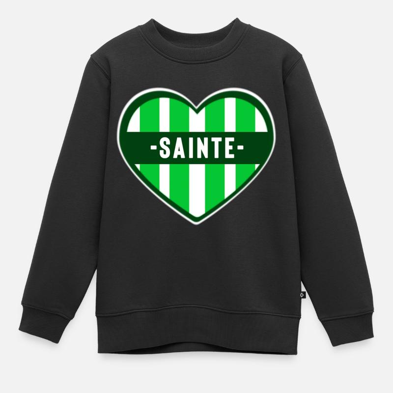 Saint Etienne - Sweat Premium enfant bio - noir