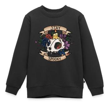 RESTEZ EFFRAYANT - Sweat Premium enfant bio - noir - Devant - AI Model Kid Female (0cm)