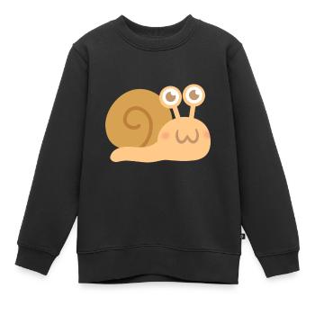 Cute Little Garden Snail - Kids Premium Organic Sweatshirt - black - Front - AI Model Kid Female (0cm)