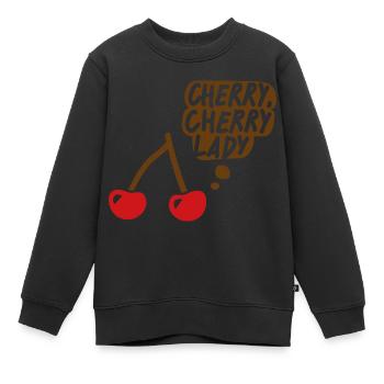 Cherry, cherry lady - Kinder Premium Organic Sweatshirt - Schwarz - Vorne - AI Model Kid Female (0cm)