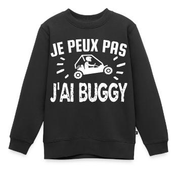 je peux pas j'ai buggy - Sweat Premium enfant bio - noir - Devant - AI Model Kid Female (0cm)
