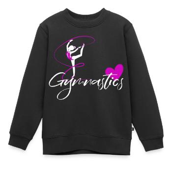 turnen bodenturnen rhytmische sportgymnastik - Kinder Premium Organic Sweatshirt - Schwarz - Vorne - AI Model Kid Female (0cm)