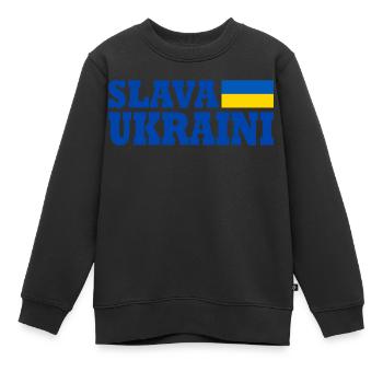 Slava ukraini - Kinder Premium Organic Sweatshirt - Schwarz - Vorne - AI Model Kid Female (0cm)