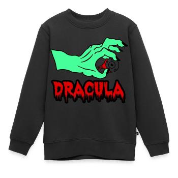 Dracula - Sweat Premium enfant bio - noir - Devant - AI Model Kid Female (0cm)