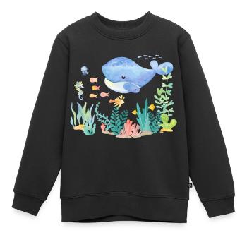 Whale Ocean - Kinder Premium Organic Sweatshirt - Schwarz - Vorne - AI Model Kid Female (0cm)
