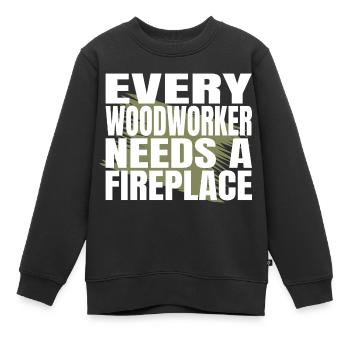 americas funny carpenter quotes jokes - Kinder Premium Organic Sweatshirt - Schwarz - Vorne - AI Model Kid Female (0cm)