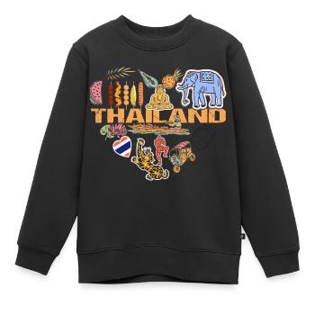 Ich Liebe Thailand Auswandern & Urlaub - Kinder Premium Organic Sweatshirt - Schwarz - Vorne - AI Model Kid Female (0cm)