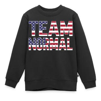 Équipe Normale - Sweat Premium enfant bio - noir - Devant - AI Model Kid Female (0cm)