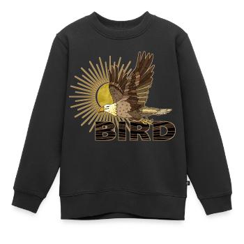 Oiseau de proie - Sweat Premium enfant bio - noir - Devant - AI Model Kid Female (0cm)