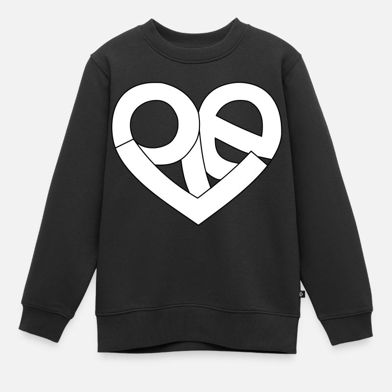 Love im Herz - Kinder Premium Organic Sweatshirt - Schwarz