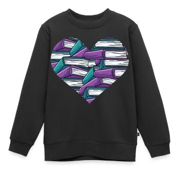 Lesen - Kinder Premium Organic Sweatshirt - Schwarz - Vorne - AI Model Kid Female (0cm)