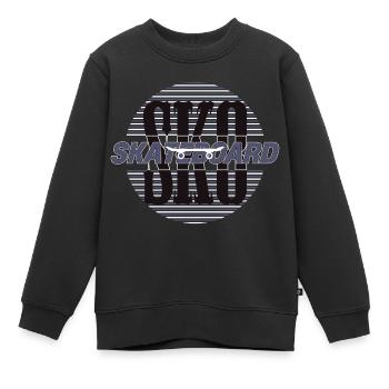 SK8 Logo - Sweat Premium enfant bio - noir - Devant - AI Model Kid Female (0cm)