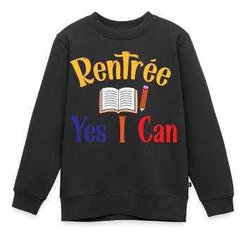 Zurück zur Schule - Kinder Premium Organic Sweatshirt - Schwarz - Vorne - AI Model Kid Female (0cm)