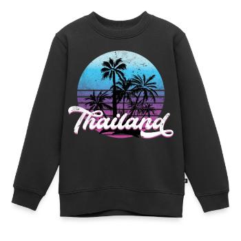 Thailand - Kinder Premium Organic Sweatshirt - Schwarz - Vorne - AI Model Kid Female (0cm)