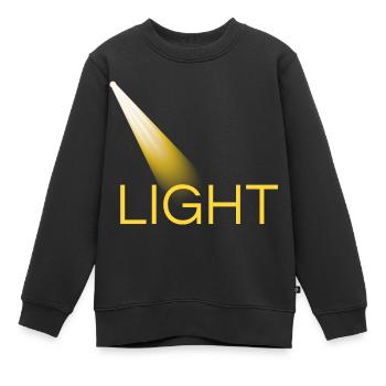 hellgelbes Licht - Kinder Premium Organic Sweatshirt - Schwarz - Vorne - AI Model Kid Female (0cm)