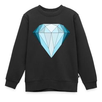 Diamant géométrique - Sweat Premium enfant bio - noir - Devant - AI Model Kid Female (0cm)