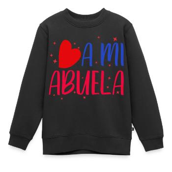 Quiero a mi Abuela ich liebe meine Oma Geschenk - Kinder Premium Organic Sweatshirt - Schwarz - Vorne - AI Model Kid Female (0cm)