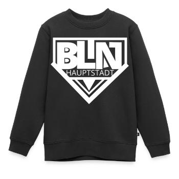 Berlin BLN Hauptstadt White - Kinder Premium Organic Sweatshirt - Schwarz - Vorne - AI Model Kid Female (0cm)