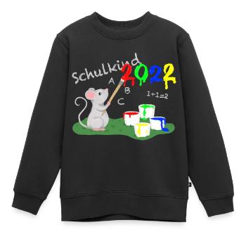 Schulkind 2022 - Kinder Premium Organic Sweatshirt - Schwarz - Vorne - AI Model Kid Female (0cm)