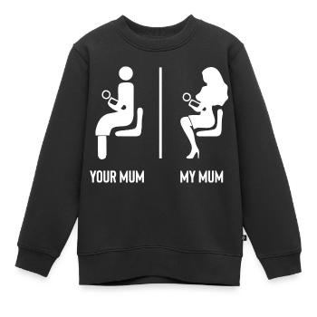 ta mère ma maman - Sweat Premium enfant bio - noir - Devant - AI Model Kid Female (0cm)